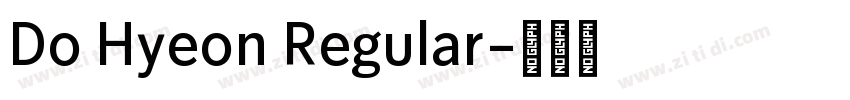 Do Hyeon Regular字体转换